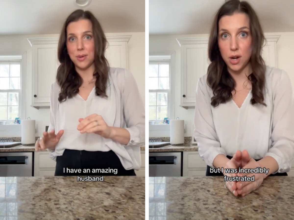 (L) Woman talking to the camera; (R) Woman talking about her situation. (Image Source: TikTok | @sheisapaigeturner)