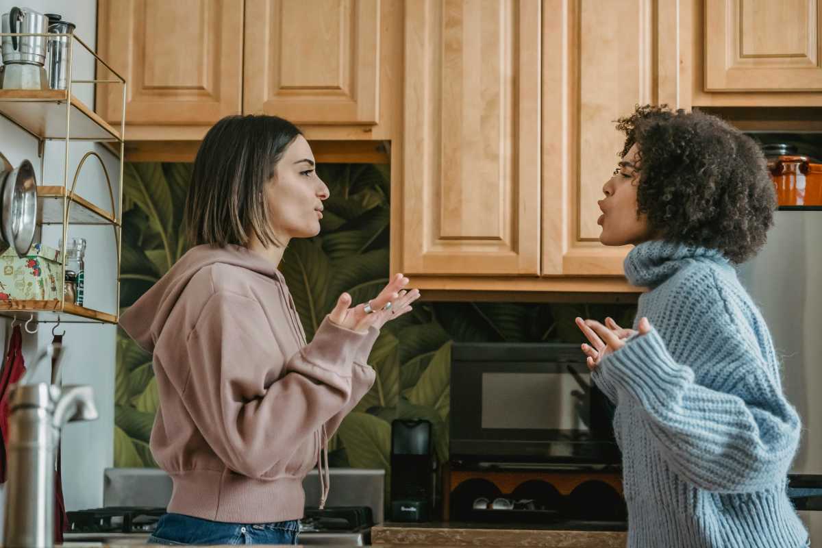 Two women in an argument with each other (Representative Image Source: Pexels | Liza Summer)