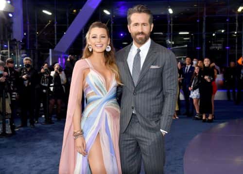 NEW YORK, NEW YORK - FEBRUARY 28: Blake Lively (L) and Ryan Reynolds attend The Adam Project World Premiere at Alice Tully Hall on February 28, 2022 in New York City. (Photo by Noam Galai/Getty Images for Netflix)